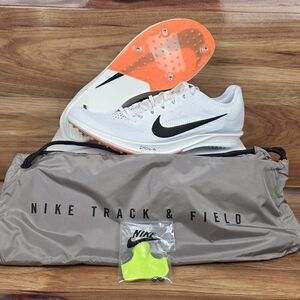 Nike White and Orange Track Spikes